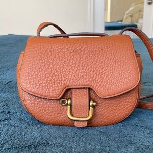 J Crew mini rider Italian pebbled Leather Crossbody Bag
